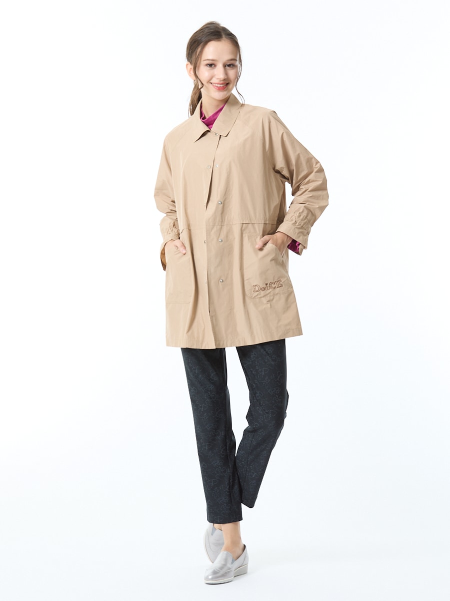 めめめめめです　Untitled　Pコート　トールサイズ 中綿ベストつきフードストールウール混コート(02_M 95_キャメル