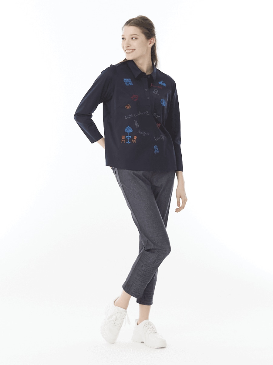 美光沢襟つきカットソー｜アトリエドール公式オンラインショップ