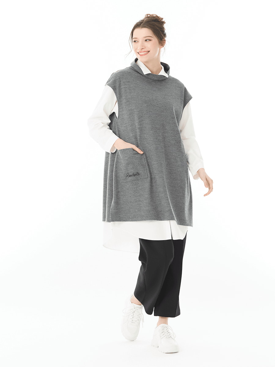 古布ロングベスト 洗えるウール ロングベスト｜アトリエドール公式オンラインショップ