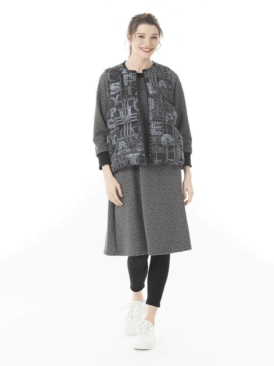 洗える中綿 プリントベスト｜アトリエドール公式オンラインショップ