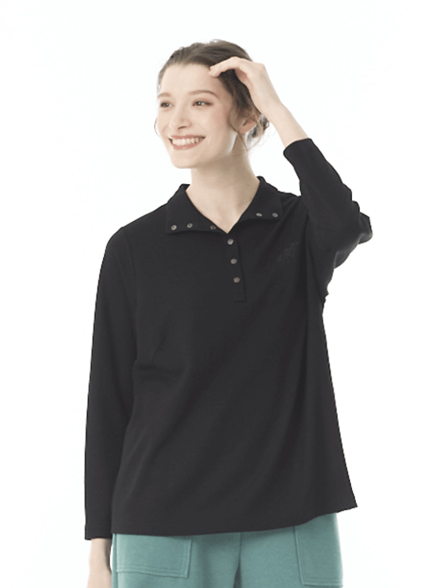 洗えるウール 襟付きカットソー｜アトリエドール公式オンライン