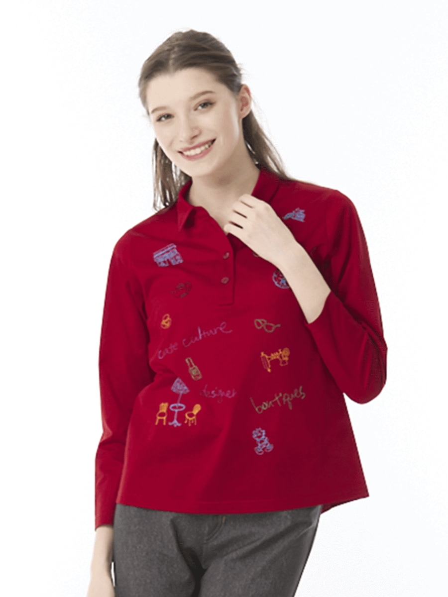 美光沢襟つきカットソー｜アトリエドール公式オンラインショップ