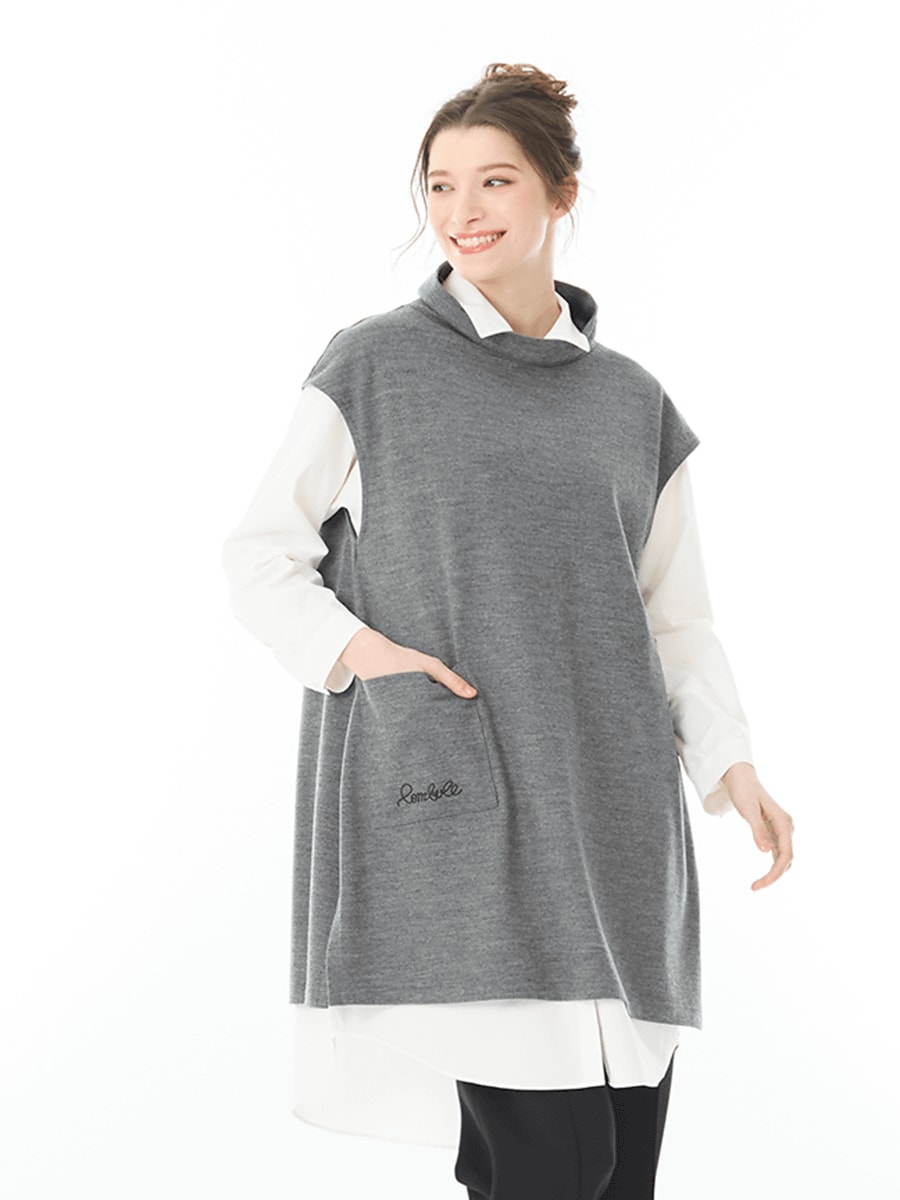 洗えるウール ロングベスト｜アトリエドール公式オンラインショップ