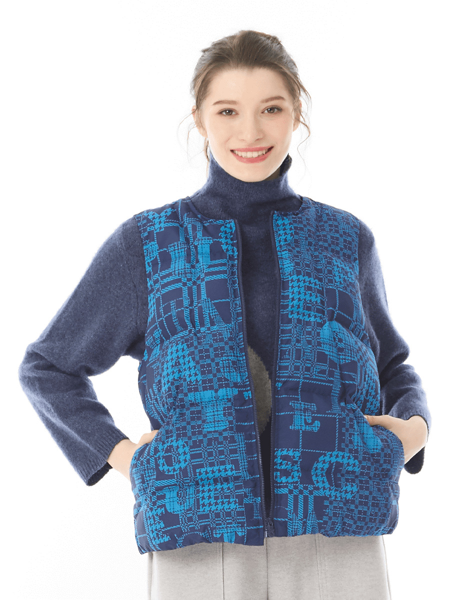 洗える中綿 プリントベスト｜アトリエドール公式オンラインショップ