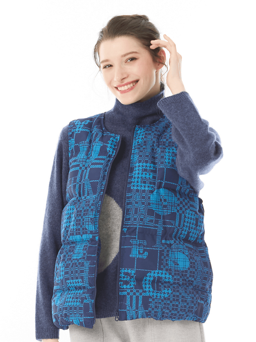 洗える中綿 プリントベスト｜アトリエドール公式オンラインショップ