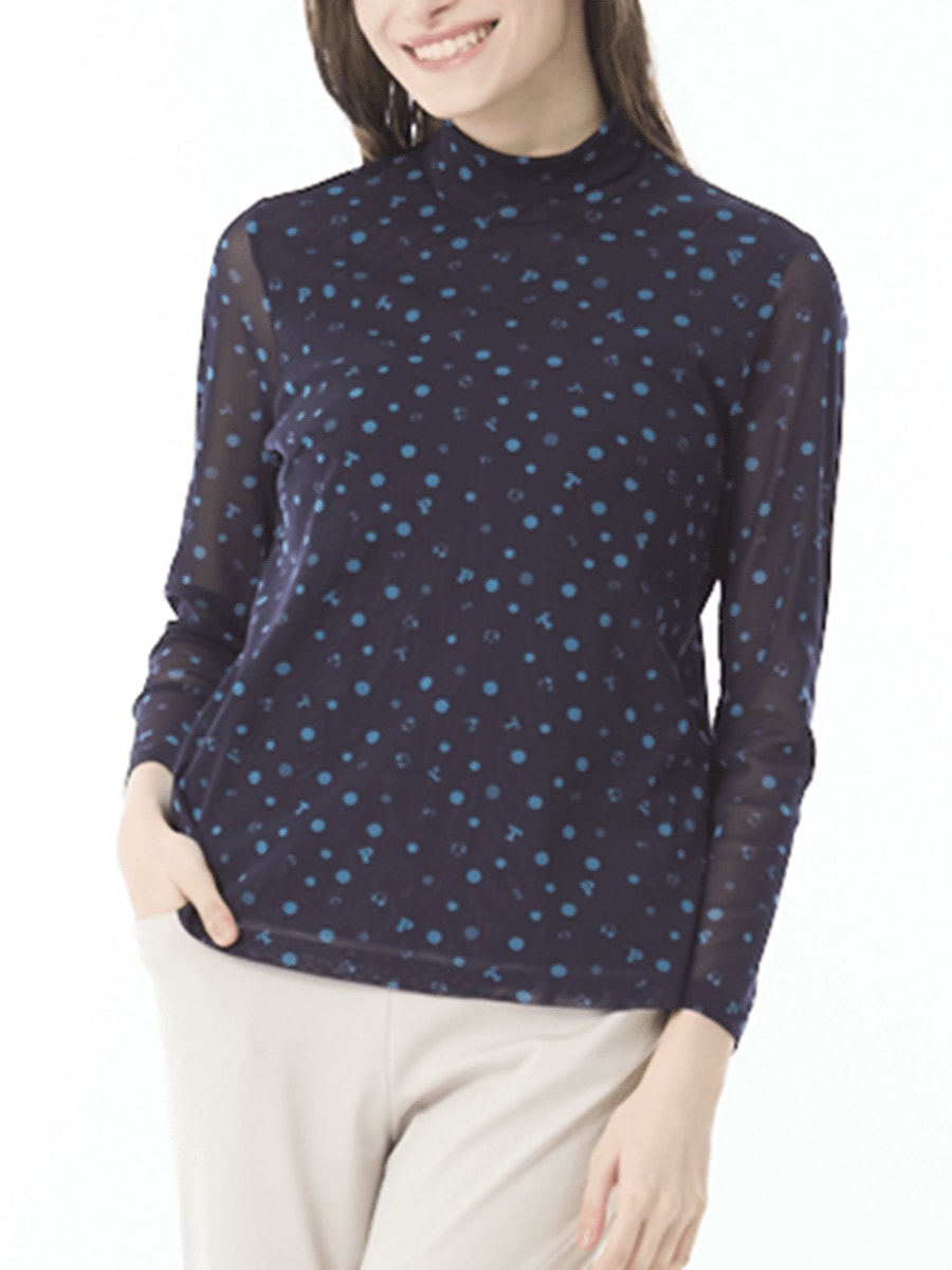 プリントチュールハイネック｜アトリエドール公式オンラインショップ