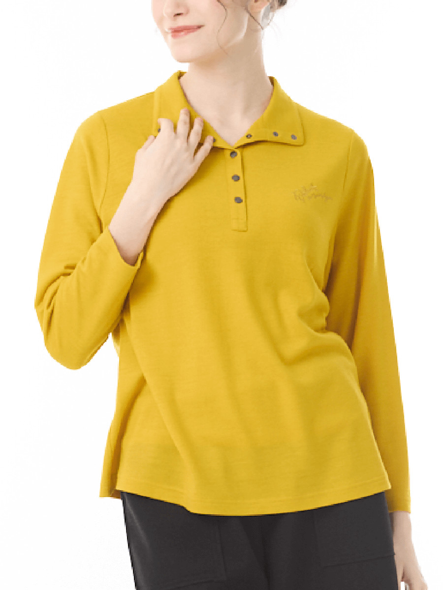 洗えるウール 襟付きカットソー｜アトリエドール公式オンライン