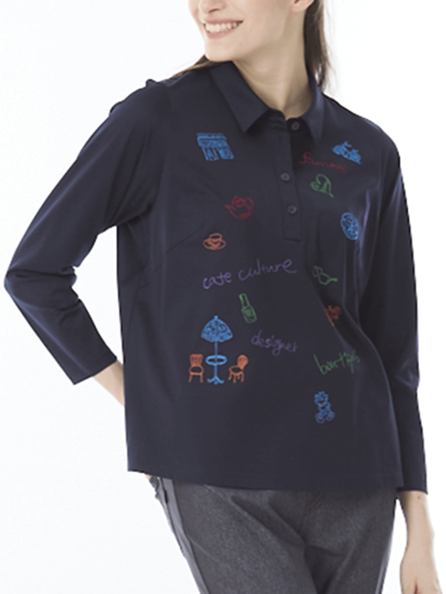 美光沢襟つきカットソー｜アトリエドール公式オンラインショップ