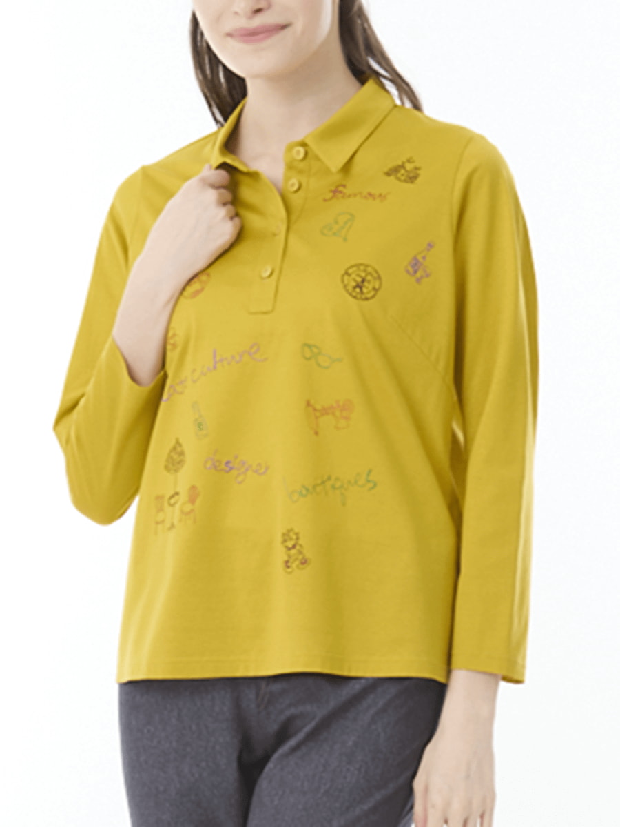 美光沢襟つきカットソー｜アトリエドール公式オンラインショップ