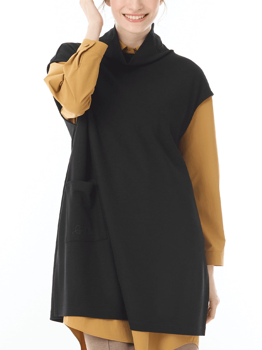 洗えるウール ロングベスト｜アトリエドール公式オンラインショップ