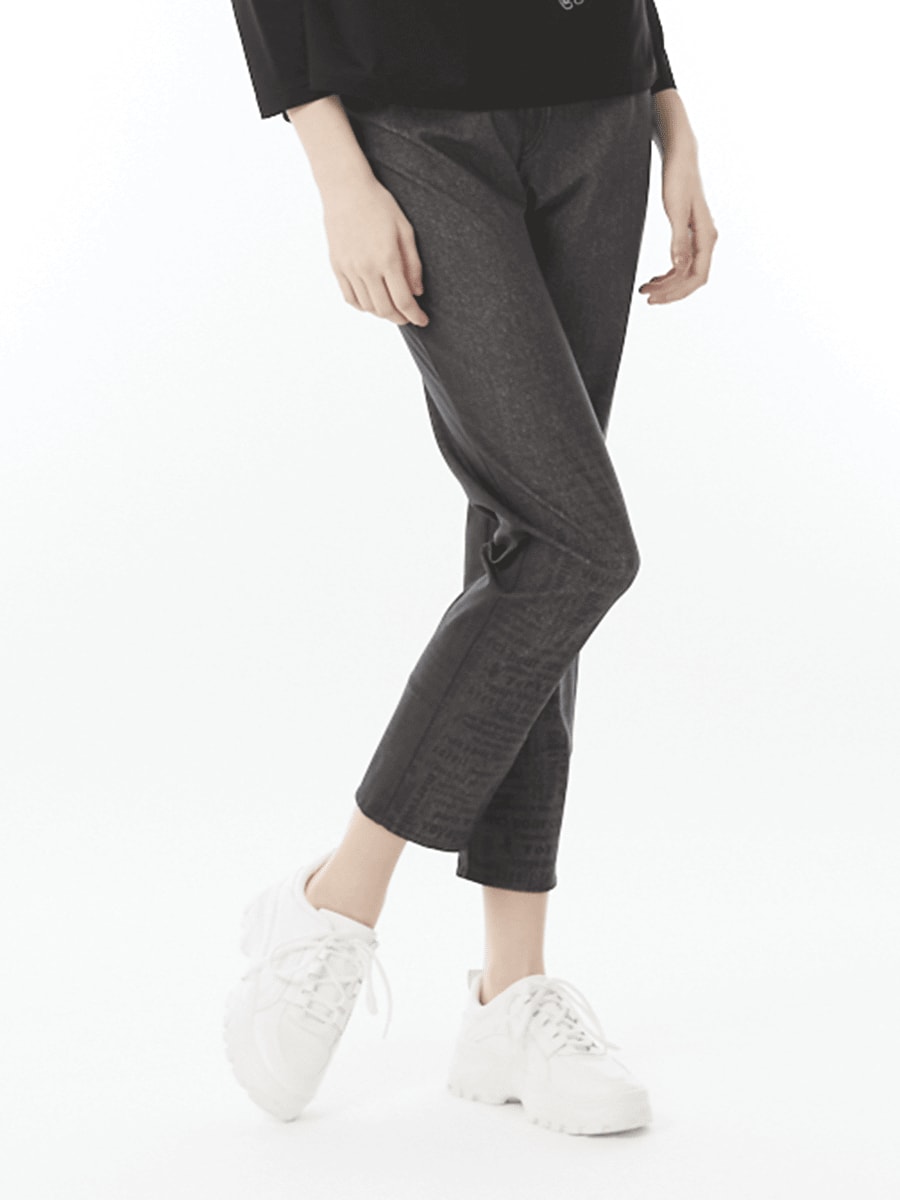 デニムプリント ストレッチパンツ