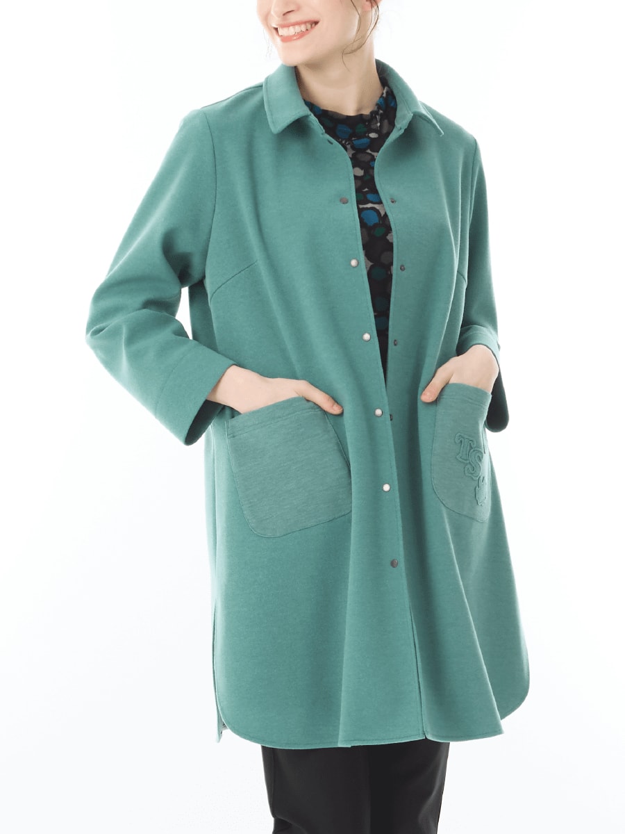 フェイクウールコート