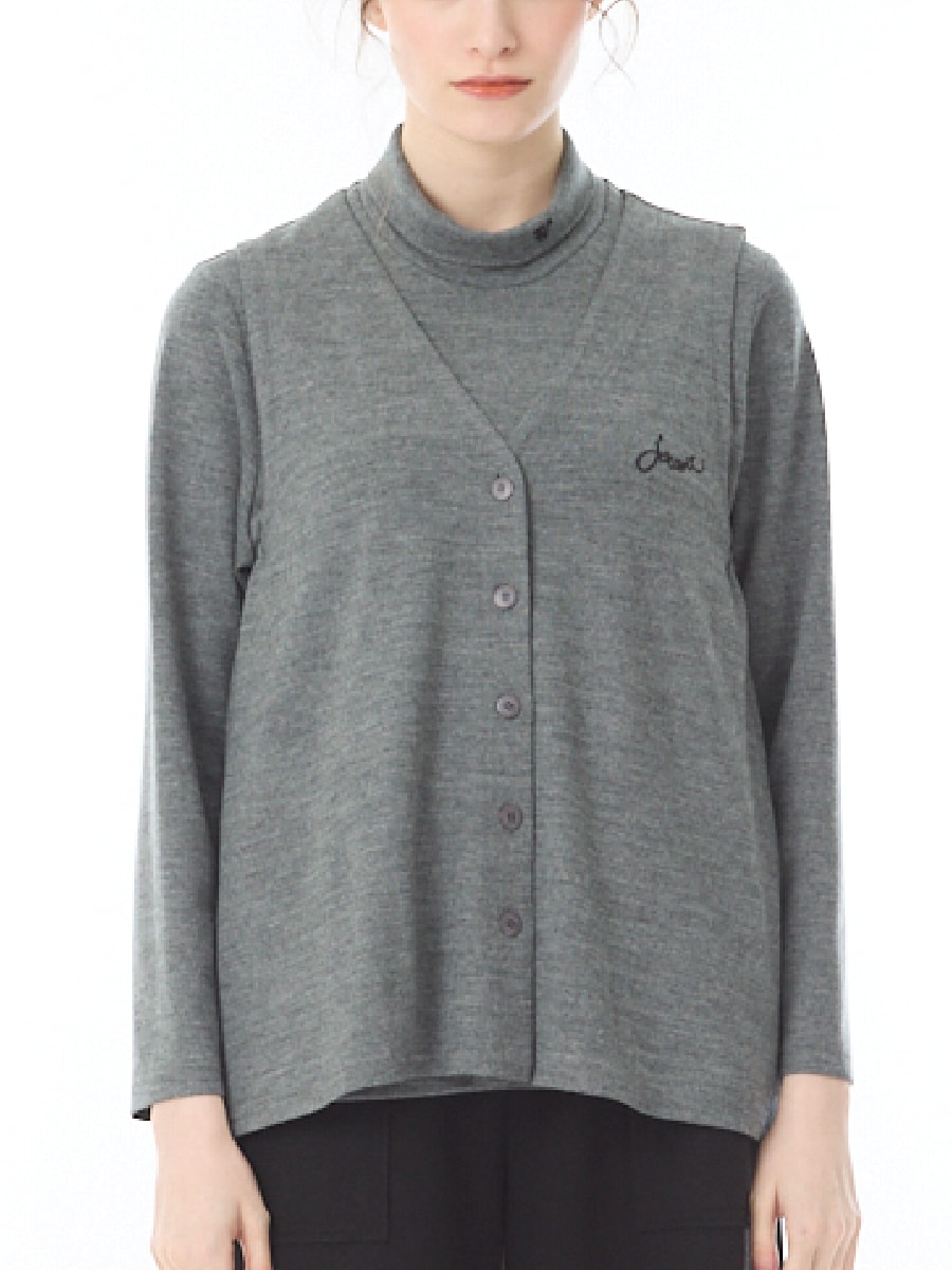 洗えるウール 前開きベスト｜アトリエドール公式オンラインショップ